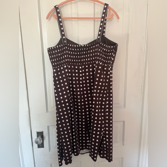 Brown Square Polka Dot R&K Originals Dress Size 14 - Picture 3 of 12